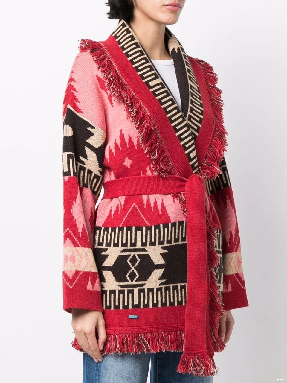 Cheap cardigan jacquard Women Alanui Icon belted 0723